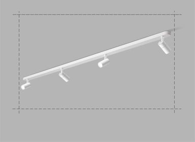 Commercial Guide Rail Ceiling Lighting For Living Room Shops
