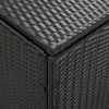 vidaXL Patio Storage Box Poly Rattan 70.8"x35.4"x29.5" Black