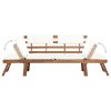 vidaXL Patio Bench with Cushions 2-in-1 74.8" Solid Acacia Wood