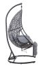 Patio PE Rattan Swing Chair With Stand and Leg Rest for Balcony; Courtyard
