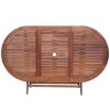 vidaXL 7 Piece Patio Dining Set Solid Acacia Wood