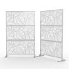 6.5 ft. H x 4 ft. W Patio Laser Cut Metal Privacy Screen, 24"*48"*3 panels