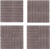 Outdoor Interlocking Flooring Tiles;  All Weather and Anti-Slip Patio Pavers;  Outdoor Four Slat Plastic Composite Interlocking Composite Decking Tile